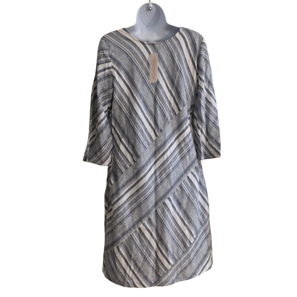 NWT Soft Surroundings Linen Blend Dress- Petite Small - Picture 7 of 14